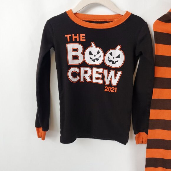 The Childrens Place Unisex Halloween "The Boo Crew 2021" Lng Slv Pant PJs Sz 4T - Picture 2 of 9